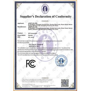 JFOPT CO.,LTD. Certifications