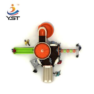 Outdoor Galvanized Pipe Kids Playground Slide With SS304 Fasteners