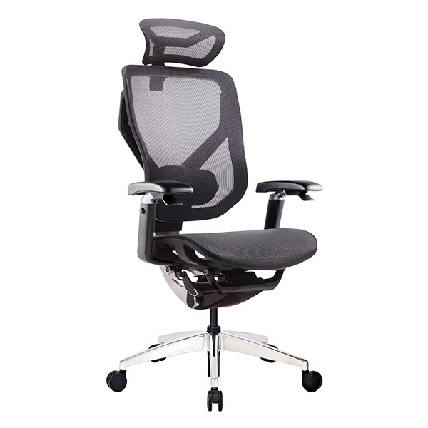 Quality Foam Lumbar Support Ergonomic Executive Chair 3D Support Headrest wholesale