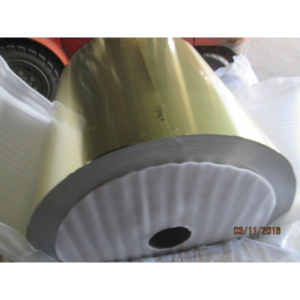 Golden epoxy 1000 hours coated aluminium fin stock in heat exchanger coil,