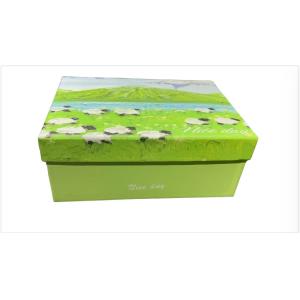 Beautiful Pattern Flip Top Gift Box Custom Rigid Cardstock Elegant Design
