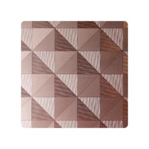 201 304 Pvd Color Textured Sheet Metal With Jigsaw Triangle Texture Stainless