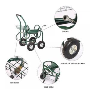 Convenient Garden Hose Reel Cart easy Maintenance Hose Cart With Wheels
