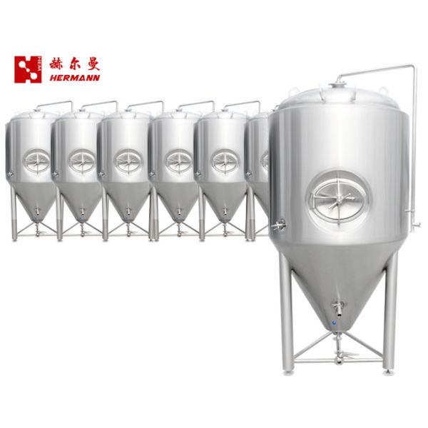Quality 3000L Low Energy Consumption Conical Fermentation Tank With Brushed Surface wholesale