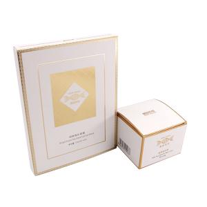 Gold Cardboard White Ink Printing Cosmetic Packaging Boxes For Facial Mask