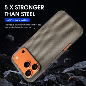 Customized Side Injection TPU Aramid Carbon Fiber Mobile Phone Cover for iPhone