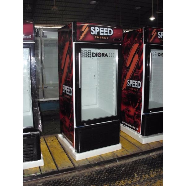 Vertical ABS Plastic Inner Beverage Cooler Refrigerator , Upright Dispay Fridge