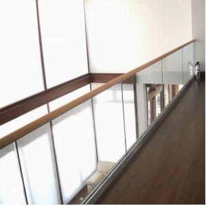 Modular Aluminum Glass Railing System With Adjustable Handrail Powder Coated