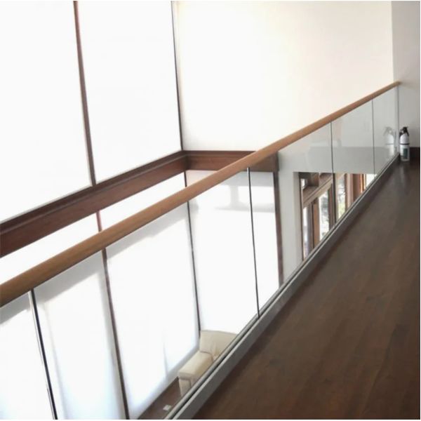 Modular Aluminum Glass Railing System With Adjustable Handrail Powder Coated