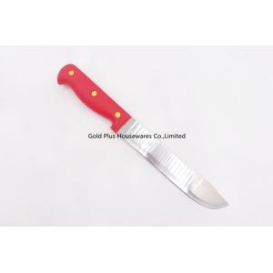 Stainless Steel Heavy Single Cheese Knife Red Plastic Handle Slicer