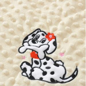 Polyester Embroidery Fleece Swaddle Blanket 40X80cm Breathable Winter Stroller