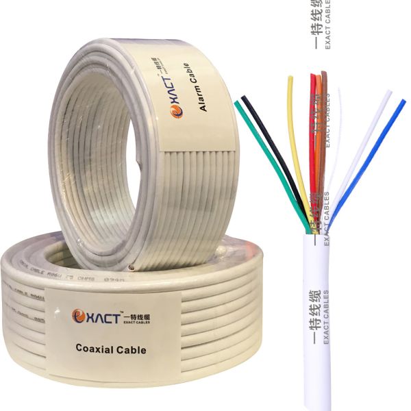 10x0.22mm2 Stranded Conductors Shielded Alarm Cable 7*0.2mm TCCA White PVC Outer