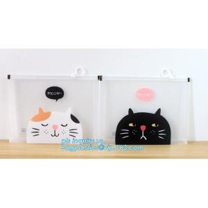 resealable clear vinyl pvc silder promotional zipper bag, Pen Bag with Slider