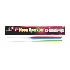 China Wedding 7'' Inch Neon Sparklers , Multi Colored Sparklers With Golden Sparklers Effect on sale
