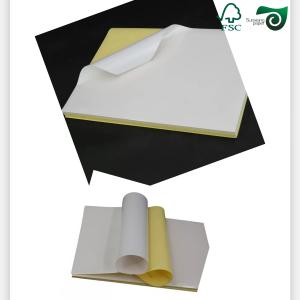 80gsm White Cardboard 70cm 100cm High Gloss Labels One Sided Chrome Coated Paper