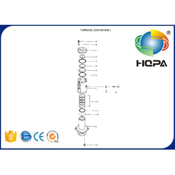 91E2-2705 Turning Joint Seal Kit for Excavator Hyundai R200-5 R280LC-7