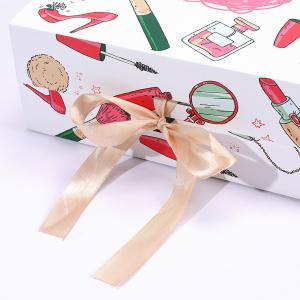 Cardboard Folding Magnet Box Custom Printed Packaging Magnetic Boxes with Ribbon