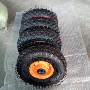 China 10 Inch Pneumatic Trolley Wheels 350 4  6PR Rubber Pneumatic Wheels For Garden on sale