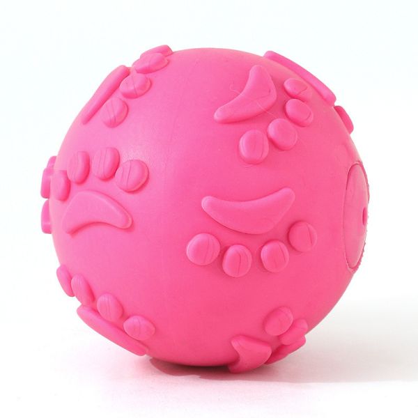 Quality Pet Toy Ball with Paw Prints - Interactive Dog Chew Toy with Squeaker wholesale