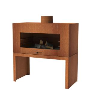 Cheap ISO9001 Pular Weathering Steel Obelisk Chiminea For Patio Backyard for sale