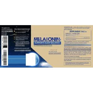 Sleep supplement melatonin capsules advanced sleep support containing melatonin