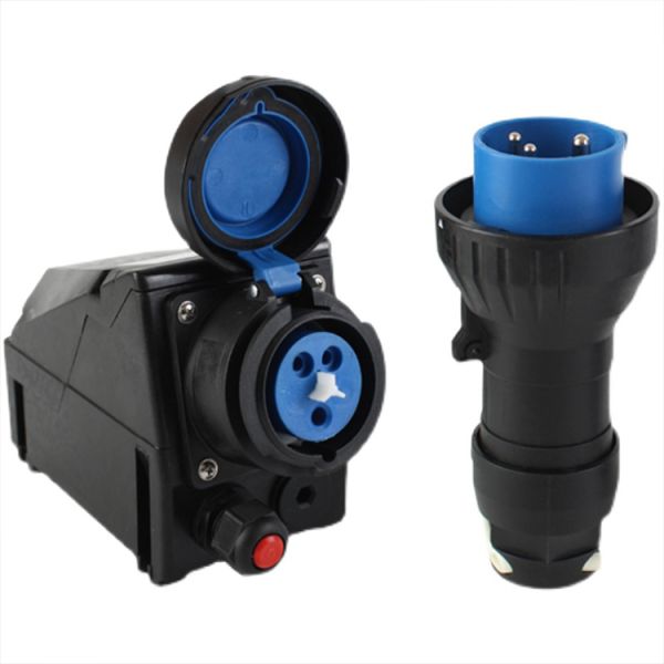 Quality 3Pin(2P+E) / 4Pin(3P+E) / 5Pin(3P+E+N) industrial socket and plug Anti-corrosion material sealed plug and socket wholesale