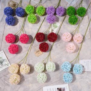 China Pompom simulation faux flower bouquet for wedding floor arrangement, high-end decorative landscaping for wedding setup on sale