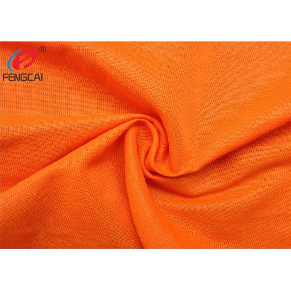 Orange Colour Reflective Polyester Fluorescent Material Fabric As Uniform