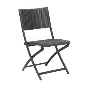 Outdoor Banquet Events Folding PE Rattan Wicker Dining Coffee Chair with Custom