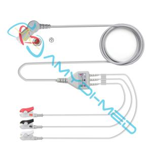2.4m ECG Cables And Leadwires Round 12 Pins Plug Compatible With HP