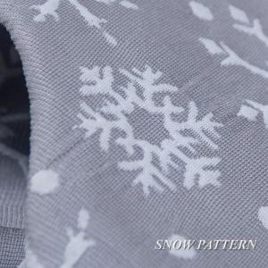 Grey White Snow Pattern 21 Inches Christmas Stocking Double Layers Gift Holders