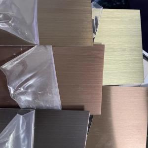 304 Ti Finish Stainless Steel Sheet 4X8 Colored Decorative Metal Ss Sheets