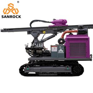 Highway Guardrail Pile Driver Portable Solar Drilling Machine For Piles Volume