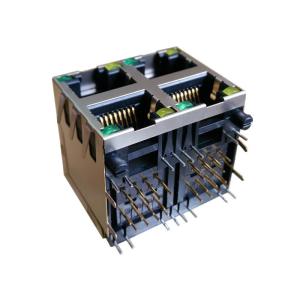 ARJM22A1-A12-BB-CW2 10 / 00 Base - T 2x1 Ports Stacked RJ45 Jack With LED