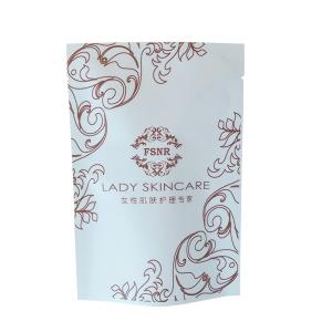 China Heat Seal Customized Printed Aluminum Foil Facial Mask Packaging Bags With Tear Notch on sale