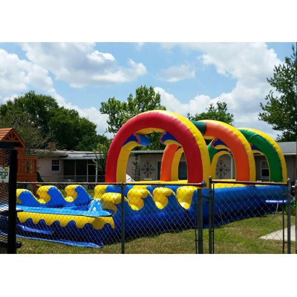 Quality Summer Giant Rainbow Double Lane  Arch Garden Water Slides wholesale