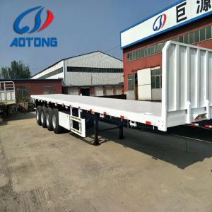 3 Axle 40FT Flatbed Semi Trailer with 2''/3.5'' Bolt Type Kin Pin and 12R22.5
