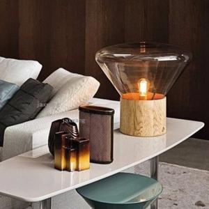 Postmodern LED Wooden Deco Glass Table Lamps Nordic Simple glass table lamp(WH