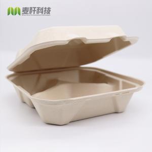 Cheap Eco-friendly Custom 3 Compartment Bagasse Disposable Bento Lunch Box for sale