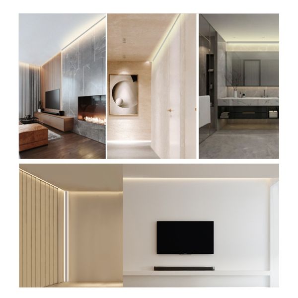 Quality T3 - T8 Corner LED Strip Profile Corner Profile Aluminium With PC PMMA Diffuser wholesale