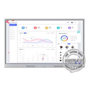 75 Inch Conference Room 4K Interactive Anti Glare Touch Screen Smart Whiteboard