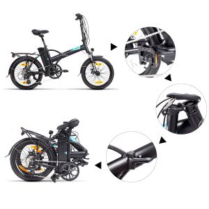 Folding 20" 36V15.6AH, 561WH 5 Assist Modes 25KM/H