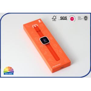 Electrical Watch UV Coating Thin Folding Carton Box With EVA Form