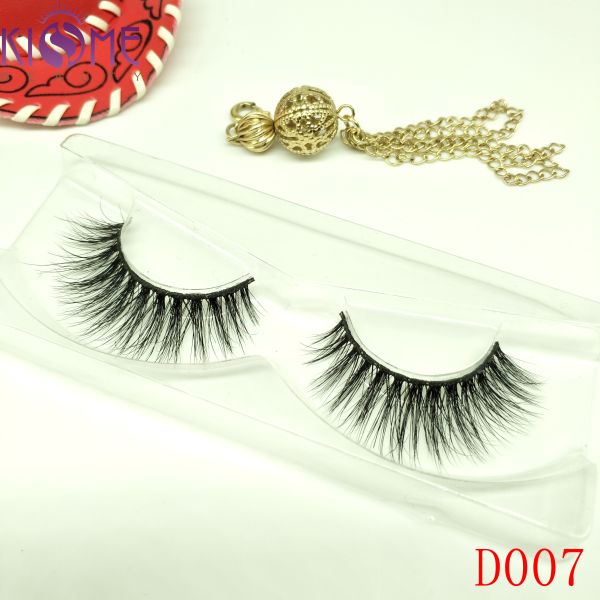Quality Custom Handmade Thick Natural Mink Eyelashes Lightweigh Easy Application 007 wholesale