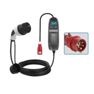 Type 2 Portable Ev Charger 6a To 32a Adjustable With Timer Lcd Display