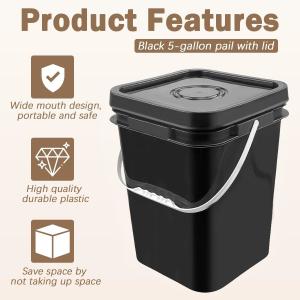 Square Bucket With Lid,Industries Barrels With Lid And Plastic Handle,Rain