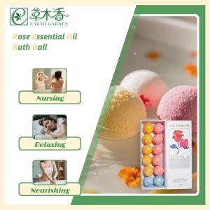 China Rose Fragrance Essential Oil Bath Ball Aromatherapy For Relaxing Body And Mind SPA on sale