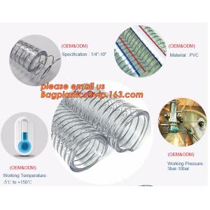Transparent PVC Spiral Steel Wire Reinforced Pipe Floating Dredge Hose