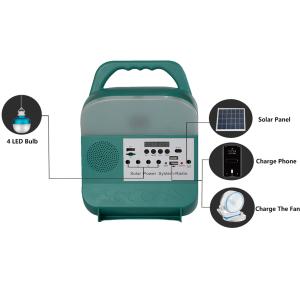 Off Grid Energy Power Bank Generator Kit Small Portable Home Solar Led Light
