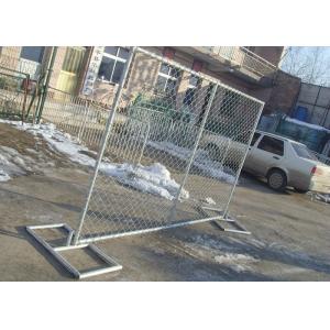 Economical Portable Chain Link Fence , Mobile Fence Panels Weather Resistant
